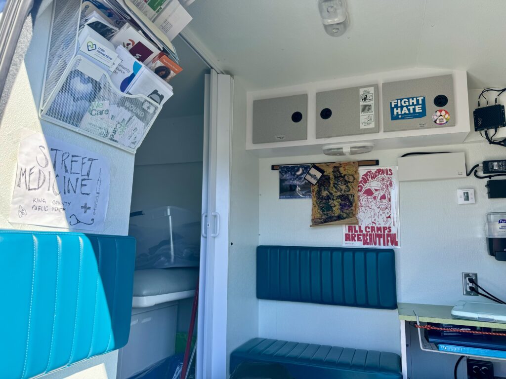 Interior shot of a street medicine van